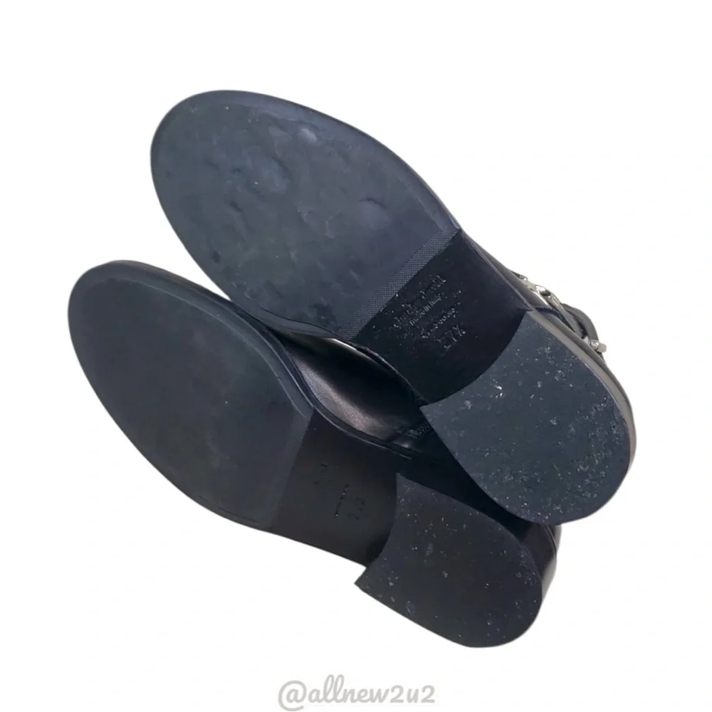Charles David Black Ankle Boots with Silver Accents - Picture 12 of 14